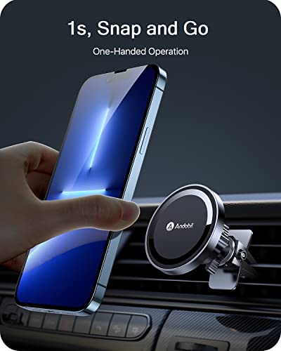 andobil Magnetic Phone Holder for Car - Strongest Magnet & Safer Driving, MagSafe Vent Mount 360° Adjustable Magnetic Phone Holder Compatible with iPhone14 Pro/14 13 12 Pro Max MagSafe Car Accessories
