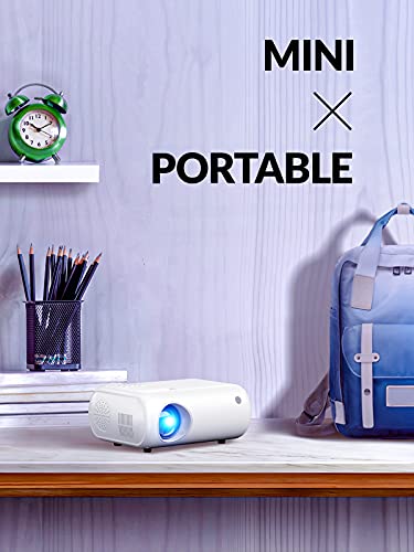 Mini Projector, CLOKOWE 2023 Upgraded Portable Projector with 9000 Lux and Full HD 1080P, Movie Projector Compatible with iOS/Android Phone/Tablet/Laptop/PC/TV Stick/Box/USB Drive/DVD/Game Console