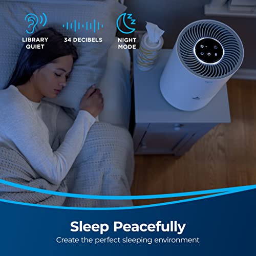 BISSELL MYair Air Purifier with High Efficiency and Carbon Filter for Small Room and Home, Quiet Air Cleaner for Allergens, Pets, Dust, Dander, Pollen, Smoke, Hair, Odors, Timer, 2780A