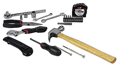Performance Tool W1532 107pc Home & Auto Tool Set, Hand Tools - Tool Sets , Red
