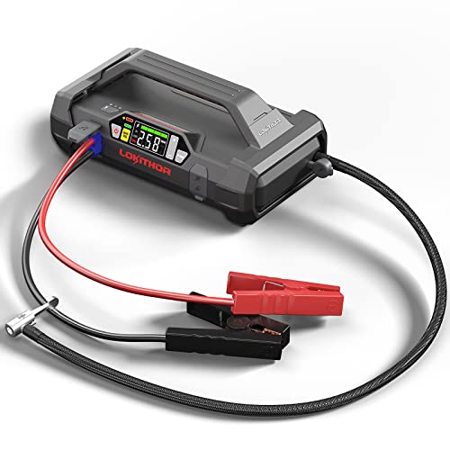 LOKITHOR JA302 Jump Starter with Air Compressor, 2500Amp 12V Portable Car Battery Booster pack for Upto 8.5L Gas or 6.5L Diesel, 150 PSI Tire Inflator with Digital Screen, 36 Months Ultra-Long Standby