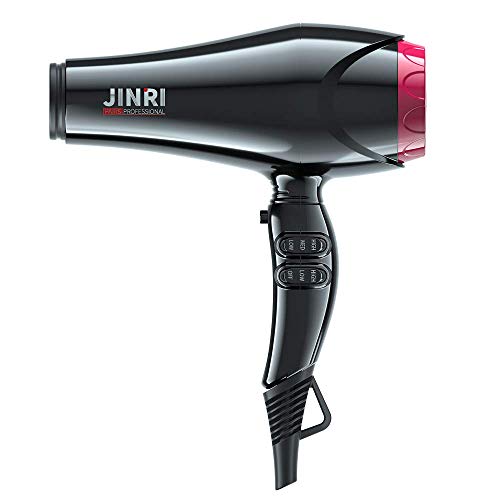 JINRI Hair Dryer Professional Blow Dryer Fast Dryer with Ceramic Ionic,Black (Normal Size)