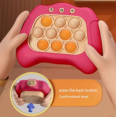 Pop It Game-Decompression Breakthrough Puzzle Game Machine Addictive Pop Fidget Toy for Kids and Adults with 4 Modes of Play,Perfect for Stress Relief and Logic Training,Ideal Gift (Red)