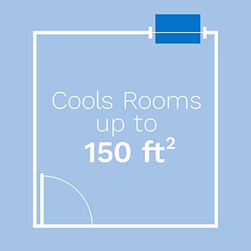 hOmeLabs Window Air Conditioner 5000 BTU - Easy Mechanical Control Compact AC Unit with Washable Reusable Filter, 2 Cooling Speeds, 2 Fan Speeds - Ideal for Bedroom and Rooms up to 150 Sq. Ft.