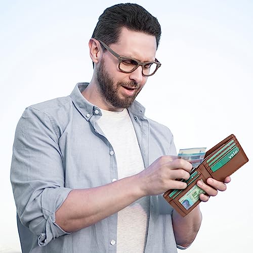 IMDCGYY Slim Wallet for Men Genuine Leather Carbon Fiber Card Holder Money Clip Rfid Blocking Mens Front Pocket Wallet
