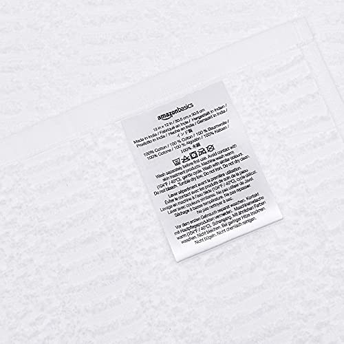 Amazon Basics 100% Cotton Kitchen Dish Cloths, 12 x 12-Inch, Absorbent Durable Ringspun Cloth - 8-Pack, White