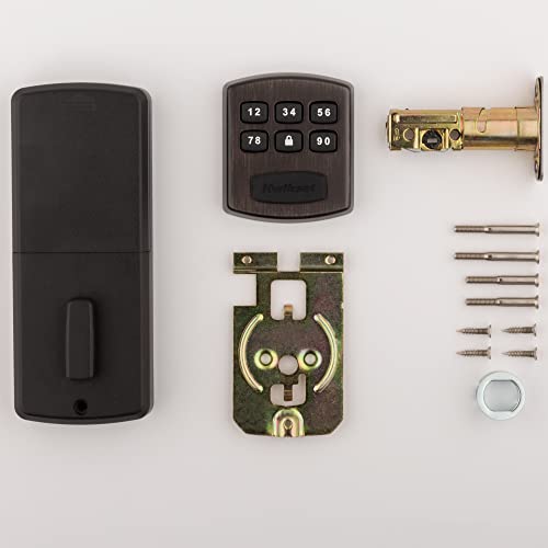 Kwikset 905 Keyless Entry Deadbolt Electronic Door Lock, 6 Button Keypad, Ideal for Garage or Side Door, No Key, Venetian Bronze