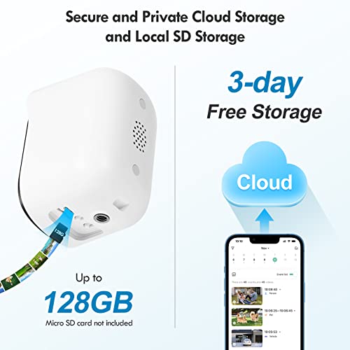 Viseefocu Solar Security Cameras Wireless Outdoor for Home Security, Two Spotlights, 1080P Color Night Vision Battery Powered Camera with 2.4GHz WiFi, PIR, Two-Way Talk, IP66, Cloud/SD