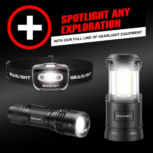 GearLight LED Flashlights - Mini Camping Flashlights with 5 Modes, Zoomable Beam - Powerful and Bright for Outdoor Use