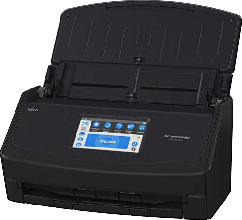 ScanSnap iX1600 Wireless or USB High-Speed Cloud Enabled Document, Photo & Receipt Scanner with Large Touchscreen and Auto Document Feeder for Mac or PC, Black