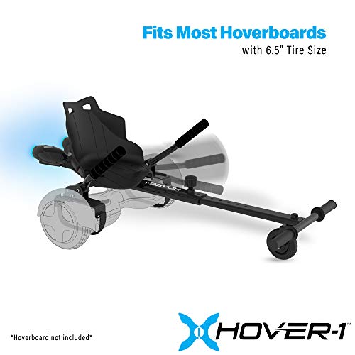 Hover-1 Falcon 1 Hoverboard Seat Attachment Turbo Light, Transform Your Hoverboard into Go-Kart, Black