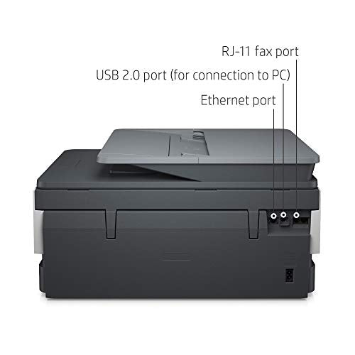 HP OfficeJet Pro 8025e Wireless Color All-in-One Printer with bonus 6 free months Instant Ink with HP+ (1K7K3A), Gray