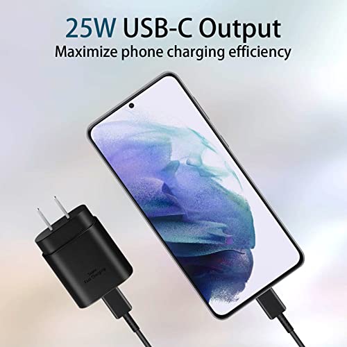 <2Pack> USB C Charger, 25W Samsung Super Fast Charger with Type C Charger Cable 6ft Type C Charger Fast Charging for Samsung Galaxy S23 Ultra/S23/S23+/S22/S22 Ultra/S22+/S21 Ultra/S20 Ultra/Note 20