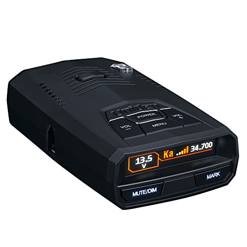 UNIDEN R4 Extreme Long-Range Laser/Radar Detector, Record Shattering Performance, Built-in GPS w/AUTO Mute Memory, Voice Alerts, Red Light & Speed Camera Alerts, Multi-Color OLED Display