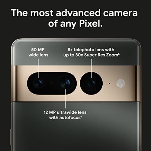 Google Pixel 7 Pro - 5G Android Phone - Unlocked Smartphone with Telephoto/Wide Angle Lens, and 24-Hour Battery - 128GB - Obsidian