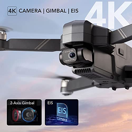 Ruko F11GIM Drones with 4K UHD 2-Axis Gimbal EIS Anti-Shake Camera for Adults Beginner, 2 Batteries 56 Min Flight Time, Level 6 Wind Resistance, FPV Brushless Motor, GPS Auto Return Home