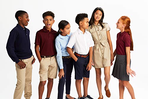 French Toast Boys' Short Sleeve Classic Poplin Dress Shirt (Standard & Husky), White, 5