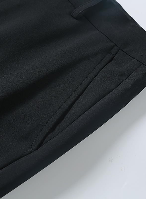 JMIERR Golf Pants for Men Stretch Slim Fit Joggers Flex Dress Pants Work Travel Chino Pants 2023 Fashion Trousers with Pockets,US 34(M),Black