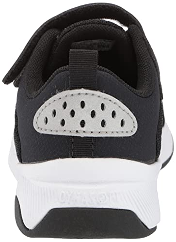 New Balance Kid's Dynasoft 545 V1 Hook and Loop Running Shoe, Black/White/Silver Metallic, 1.5 Little Kid