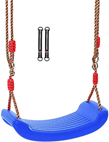 RedSwing Plastic Swing Seat with Rope, Kids Tree Swing Seat, Swing Set Accessories, Great for Outdoor Indoor, Tree, Swing Set, Playground, Blue