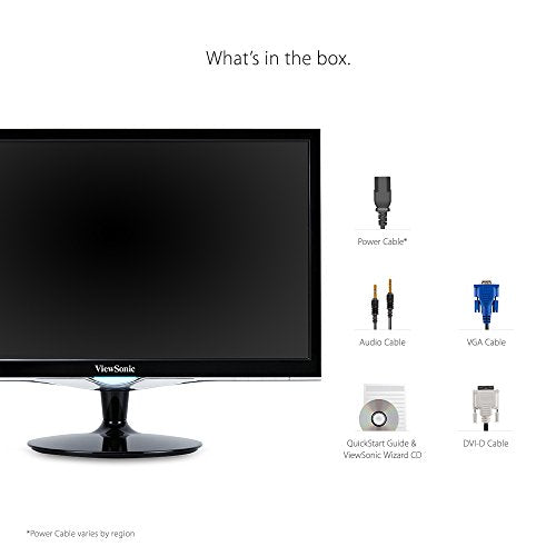 ViewSonic VX2452MH 24 Inch 2ms 60Hz 1080p Gaming Monitor with HDMI DVI and VGA inputs