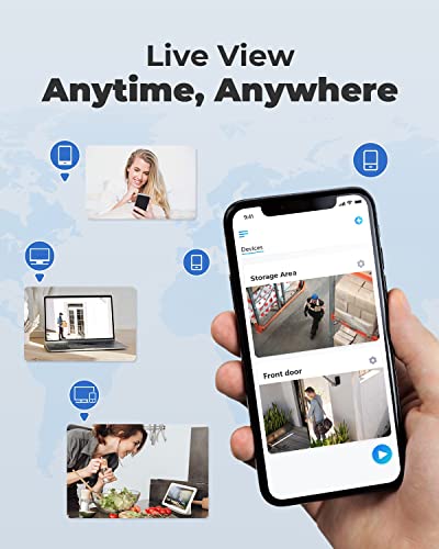 REOLINK 4K Security Camera System, RLK16-800B8 8pcs H.265 4K PoE Security Cameras Wired with Person Vehicle Detection, 8MP/4K 16CH NVR with 3TB HDD for 24-7 Recording