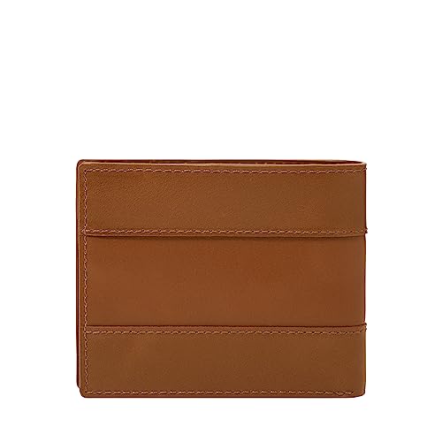 Fossil Men's Leather Bifold Wallet with Flip ID Window for Men