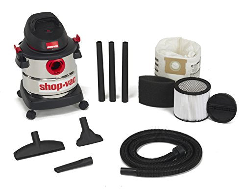 Shop-Vac 5989300 5-Gallon 4.5 Peak HP Stainless Steel Wet Dry Vacuum,Black, Black