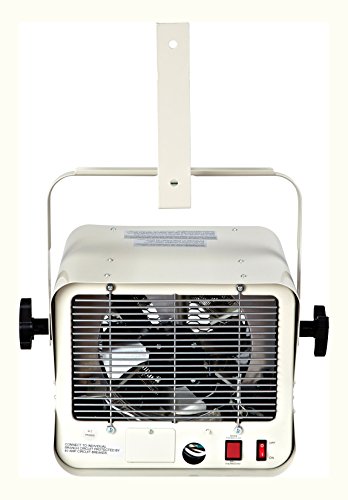 Dr. Infrared Heater DR-975 7500-Watt 240-Volt Hardwired Shop Garage Electric Heater, Wall/Ceiling Mounted with Remote Controlled Thermostat Gray