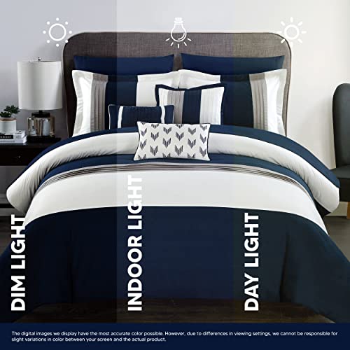 Chic Home Eyelet Comforter Set, Twin, Turquoise