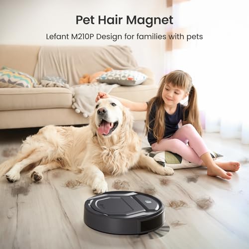 Lefant Robot Vacuum Cleaner with 2200Pa Powerful Suction,120 Mins,Tangle-Free,WiFi/Alexa/APP/Bluetooth,Schedule Cleaning,Slim Self-Charging Robotic Vacuum Cleaner for Home,Pet Hair,Hard Floors