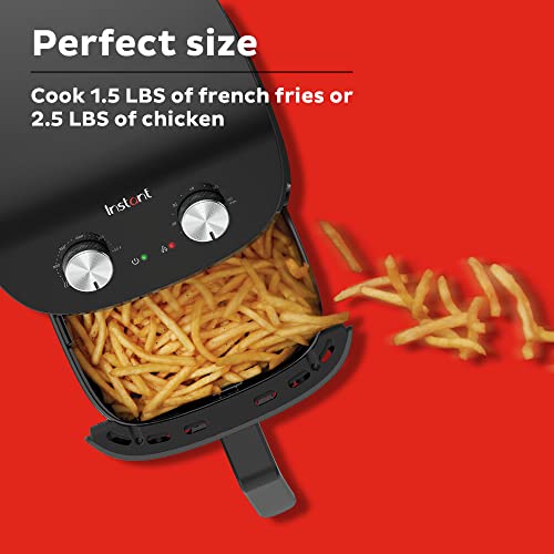 Instant Essentials 4QT Air Fryer Oven, From the Makers of Instant Pot with EvenCrisp Technology, Nonstick and Dishwasher-Safe Basket, Fast Cooking, Easy-to-Use, Includes Free App with over 100 Recipes