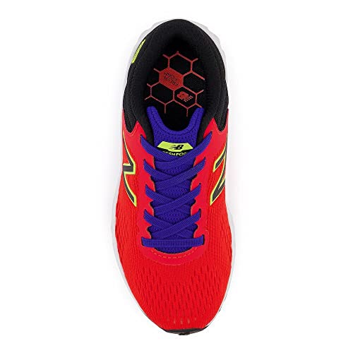 New Balance Kid's Fresh Foam Arishi V2 Bungee Running Shoe, Neo Flame/Black/Lemonade, 12.5 Little Kid