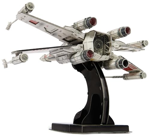 4D Build, Star Wars T-65 X-Wing Starfighter 3D Model Kit 160pc | Star Wars Toys Desk Decor | Building Toys | Paper Model Kits for Adults & Teens 12+