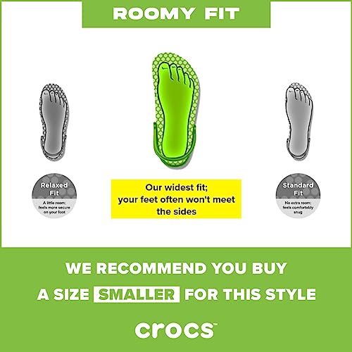 Crocs Unisex Bayaband Slides | Slide Sandals, Black/White, 10 Men/12 Women