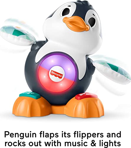 Fisher-Price Linkimals Learning Toy Cool Beats Penguin with Interactive Music & Lights for Infants and Toddlers Ages 9+ Months