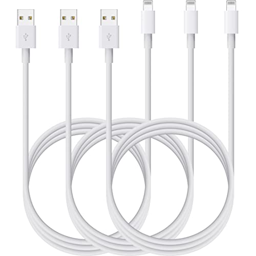 Apple USB Lightning Cable 3Pack 3FT Apple Charger Wire iPhone Fast chaging Cable Apple MFi Certified for iPhone 14/13/12/11 Pro Max/XS MAX/XR/X/8/7/Plus/6S/6/SE/5S/iPad