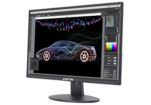 Sceptre 24-inch Professional Thin 1080p LED Monitor 99% sRGB 2x HDMI VGA Build-in Speakers, Machine Black (E248W-19203R Series)