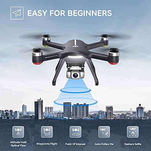 Holy Stone HS700E FAA Certification Completed Drones with Camera for Adults 4K EIS, GPS RC Quadcopter FPV Drone with 5G WiFi Transmission, Brushless Motors, Auto Return, Follow Me, Carrying Case