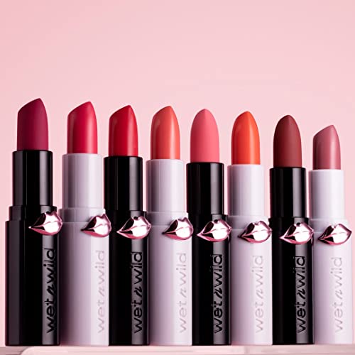Lipstick By Wet n Wild Mega Last High-Shine Lipstick Lip Color Makeup, Orange Tanger-ring the Alarm