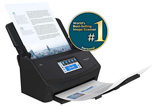 ScanSnap iX1600 Wireless or USB High-Speed Cloud Enabled Document, Photo & Receipt Scanner with Large Touchscreen and Auto Document Feeder for Mac or PC, Black