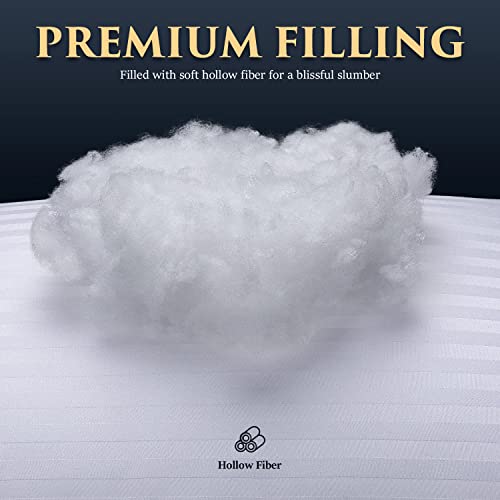 COZSINOOR Bed Pillows for Sleeping Queen Size Set of 2, Hotel Quality Cooling Down Alternative Microfiber Filled for Back Stomach Side Sleepers for Adults Neck Support Pillow Breathable Skin-Friendly