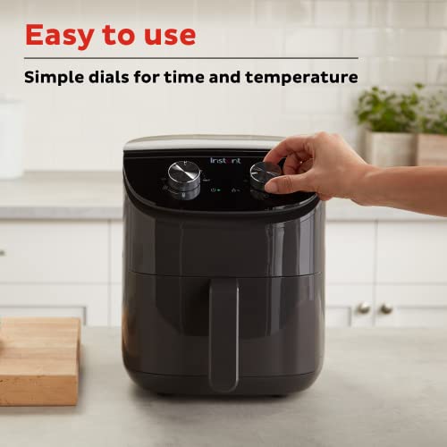 Instant Essentials 4QT Air Fryer Oven, From the Makers of Instant Pot with EvenCrisp Technology, Nonstick and Dishwasher-Safe Basket, Fast Cooking, Easy-to-Use, Includes Free App with over 100 Recipes