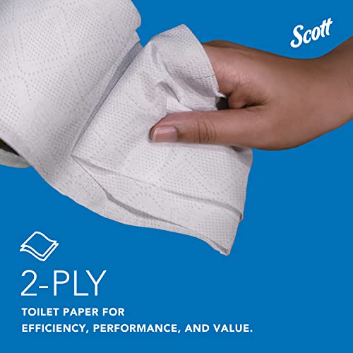 Scott® Professional Standard Roll Toilet Paper (04460), with Elevated Design, 2-Ply, White, Individually wrapped, (550 Sheets/Roll, 80 Rolls/Case, 44,000 Sheets/Case)