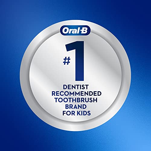 Oral-B Kid's Electric Rechargeable Toothbrush with Charger, Featuring Extra Soft Color Changing Bristles, for Ages 3, White/Blue
