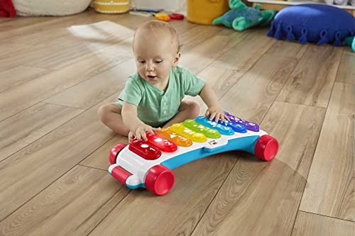 Fisher-Price Baby to Toddler Learning Toy Giant Light-Up Xylophone Pull-Along with Music & Phrases for Ages 9+ Months