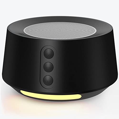 White Noise Machine for Baby Kids Adults, Sleep Sound Machine with 20 Adjustable Volume & 14 Soothing Stereo Sounds, 5 Timer & Memory Function, Adjustable Night Light for Sleeping