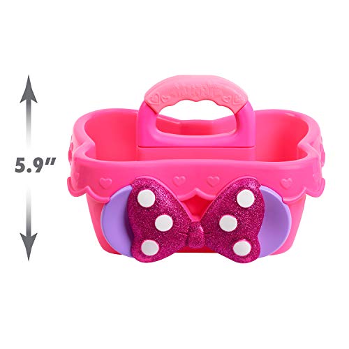 Disney Junior Minnie Mouse Sparkle N’ Clean Caddy, Dress Up and Pretend Play, Officially Licensed Kids Toys for Ages 3 Up by Just Play