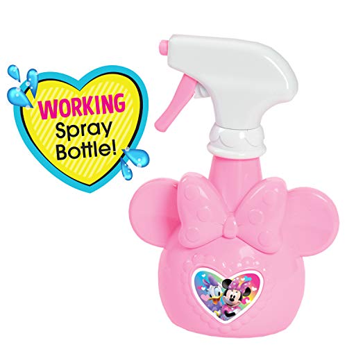 Disney Junior Minnie Mouse Sparkle N’ Clean Caddy, Dress Up and Pretend Play, Officially Licensed Kids Toys for Ages 3 Up by Just Play