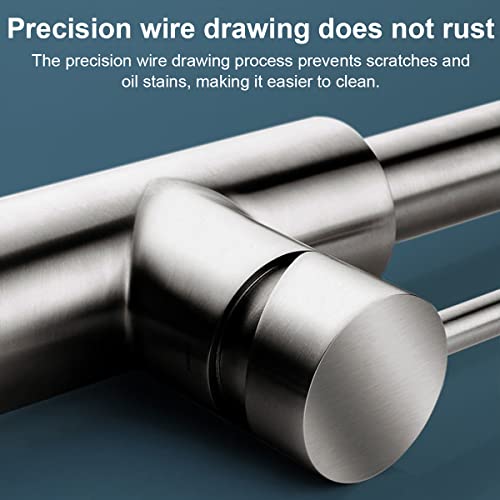 Single Handle High Arc Brushed Nickel Pull Out Kitchen Faucet,Single Level Stainless Steel Kitchen Sink Faucets with Pull Down Sprayer